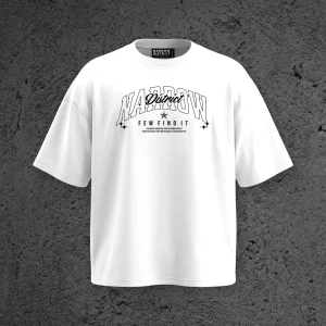 The Campus Crest SS Tee in Static White, front view with the collegiate crest across the chest