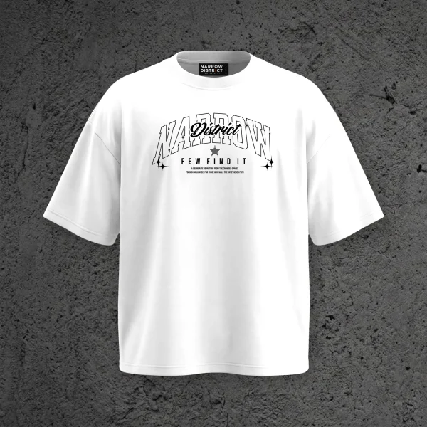 The Campus Crest SS Tee in Static White, front view with the collegiate crest across the chest