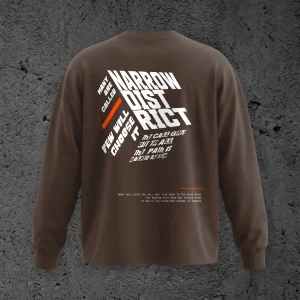 The Cornerstone LS Tee in Walnut, back view