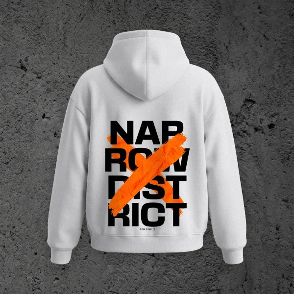 The Crossed Out Heavyweight Hoodie in Concrete, back