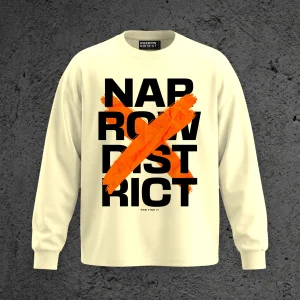 The Crossed Out LS Tee in Parchment, front