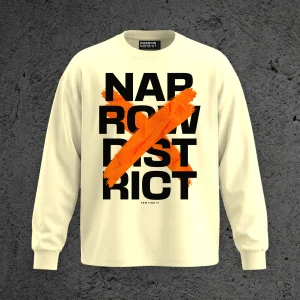 The Crossed Out LS Tee in Parchment, front view