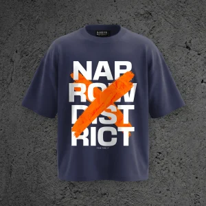 The Crossed Out SS Tee in Midnight, front
