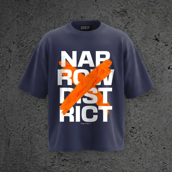 The Crossed Out SS Tee in Midnight, front