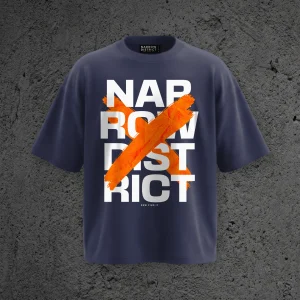 The Crossed Out SS Tee in Midnight, front view