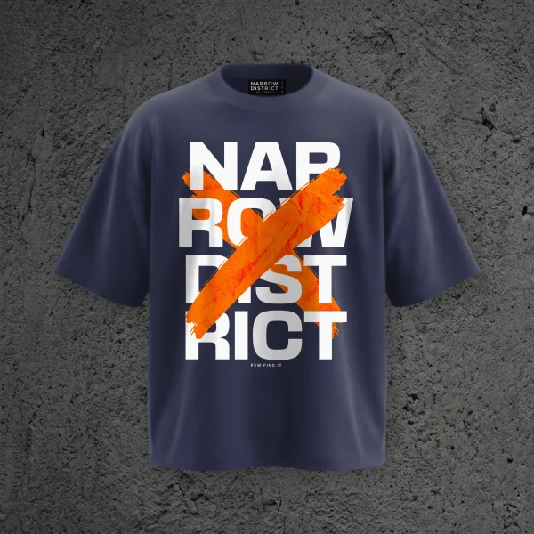 The Crossed Out SS Tee in Midnight, front view