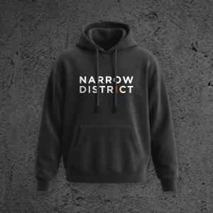The Kairo Heavyweight Hoodie in Void Black, front view