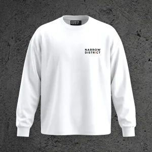 The Kairo LS Tee in Static White, front view