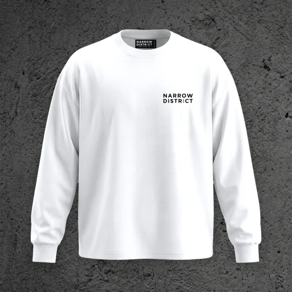 The Kairo LS Tee in Static White, front view