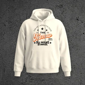 The Few Athletic Club Heavyweight Hoodie in Bone, front view