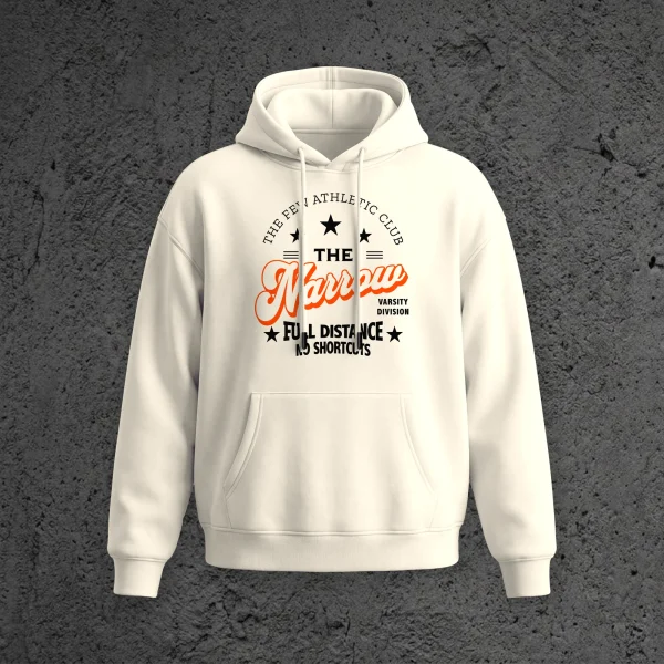 The Few Athletic Club Heavyweight Hoodie in Bone, front view
