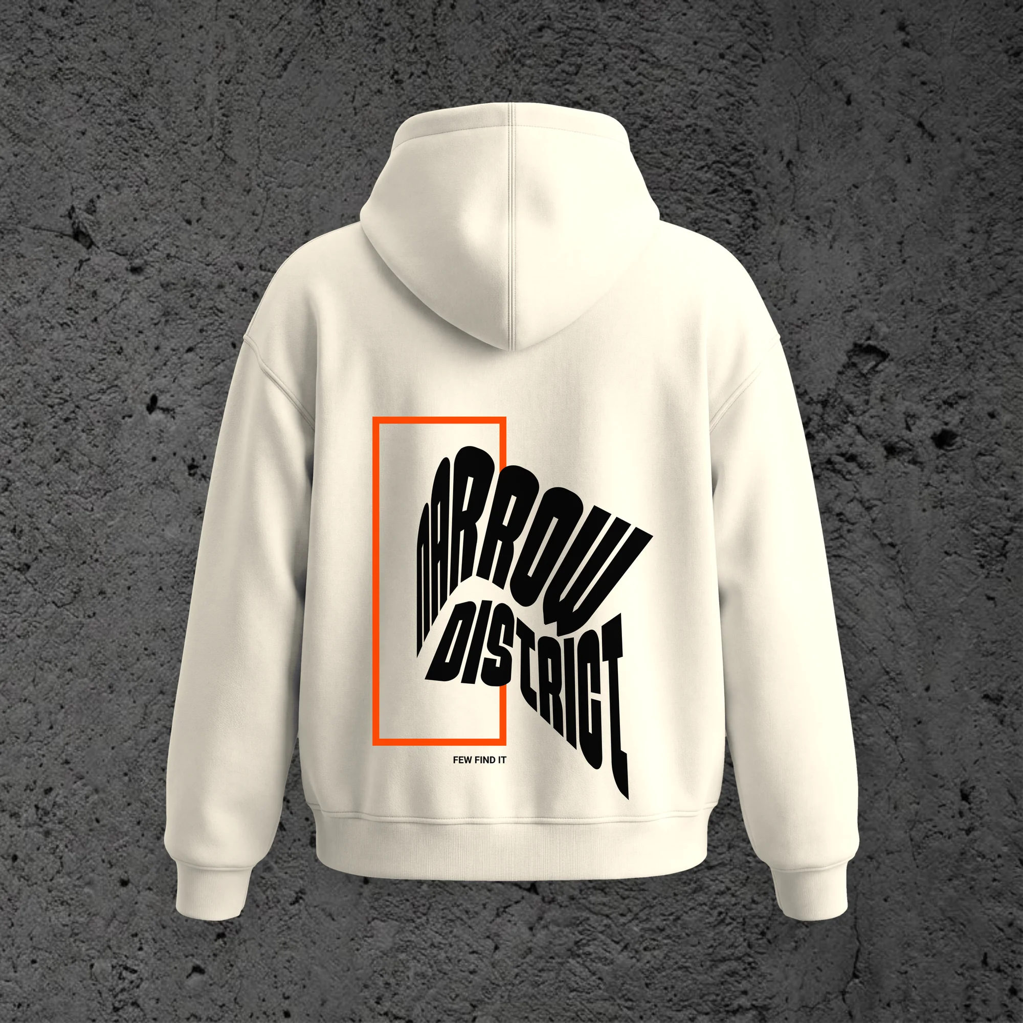 The Threshold Heavyweight Hoodie in Bone, back view