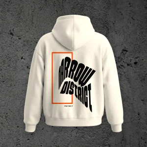 The Threshold Heavyweight Hoodie in Bone, back view
