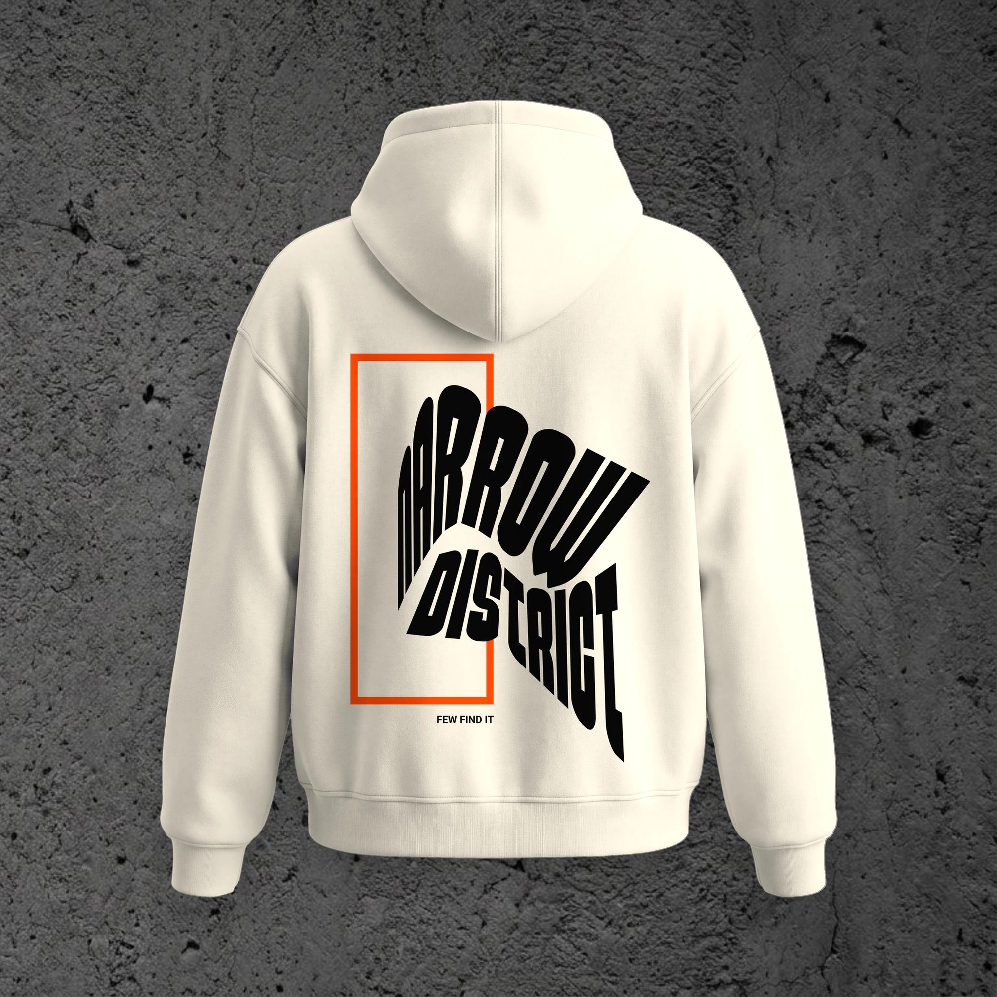 The Threshold Heavyweight Hoodie in Bone, back view