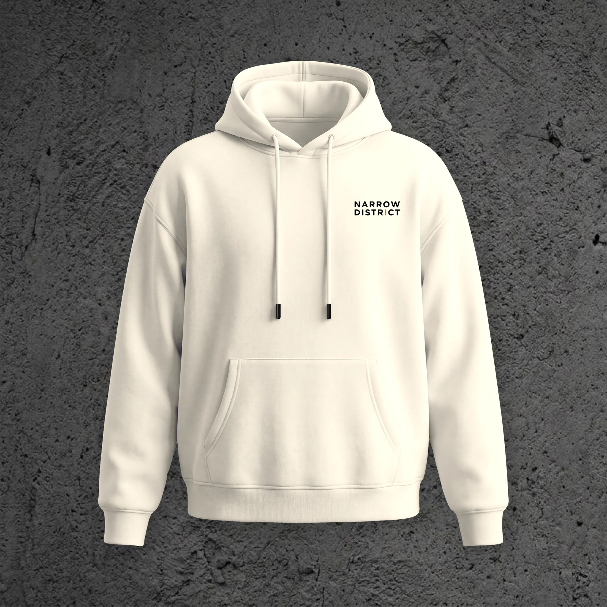 The Threshold Heavyweight Hoodie in Bone, front view
