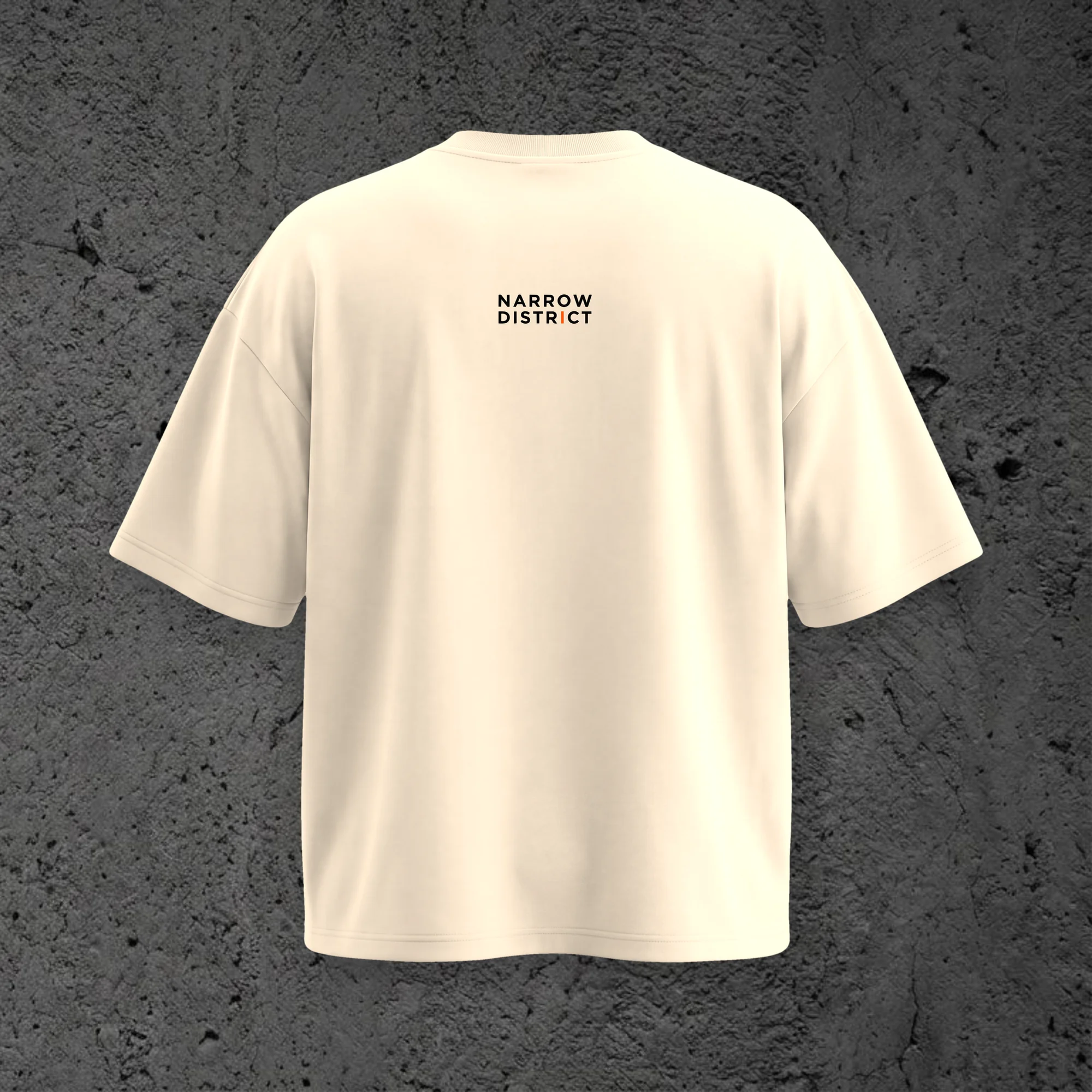 The Threshold SS Tee in Sandstone, back view